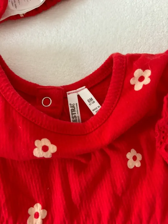 Robe + bandeau bébé fille 6mois - photo numéro 2