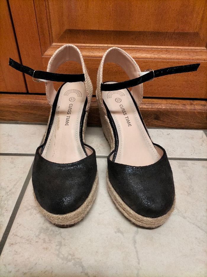 Chaussures talon 8 cm, corde,