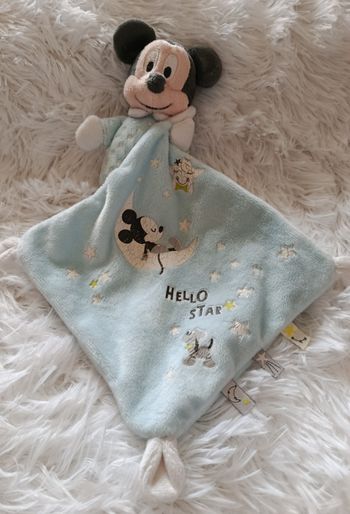 Doudou Mickey avec mouchoir Hello star - Disney