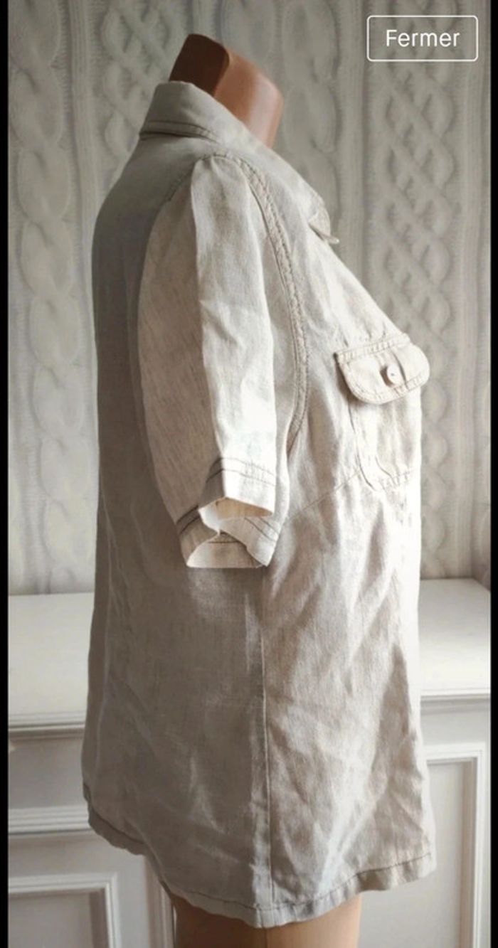 Chemise manches courtes lin Armand Thiery taille 44 - photo numéro 2