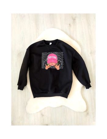 Sweat-shirt  fille coupe ample en molleton New York extraordinary