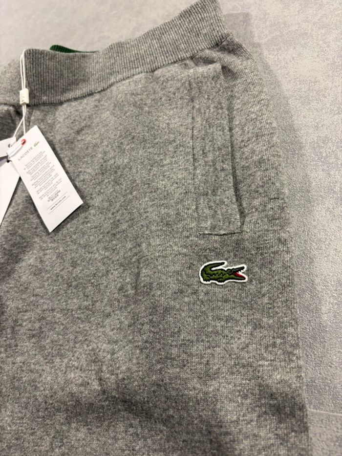 Jogging Gris Lacoste Taille XS Cachemire / Coton - photo numéro 2