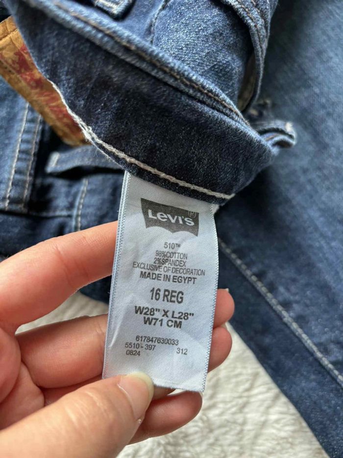 Jean Levi’s homme 510 Super Skinny W28 L28 M/38 Bleu foncé – Coupe Slim-Skinny - photo numéro 9
