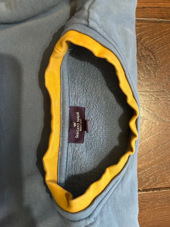 Sweat bleu en molleton et jaune sequins garçon Sergent Major 5 ans - photo numéro 6