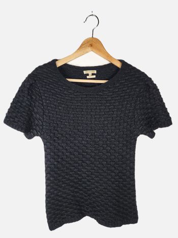 Top Massimo Dutti noir maille Alpaga - Taille S