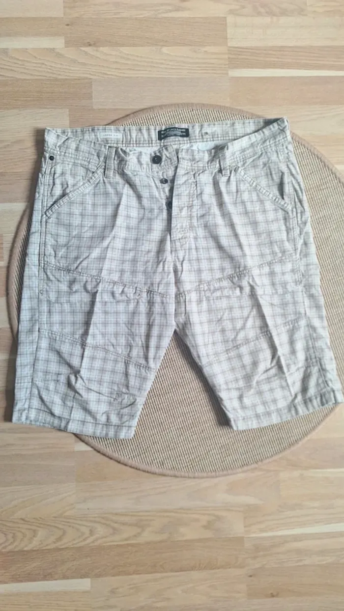 Pantacourt homme à carreaux