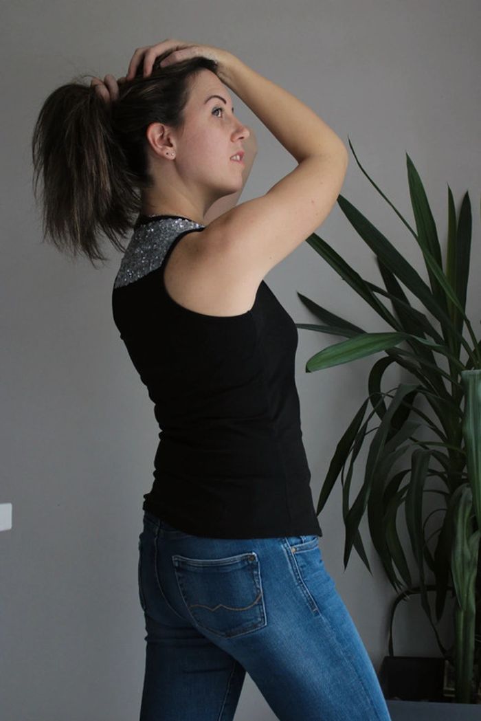 Débardeur argenté taille 38/M - photo numéro 6