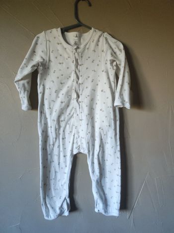 Body long Petit bateau blanc fleuri 2 ans
