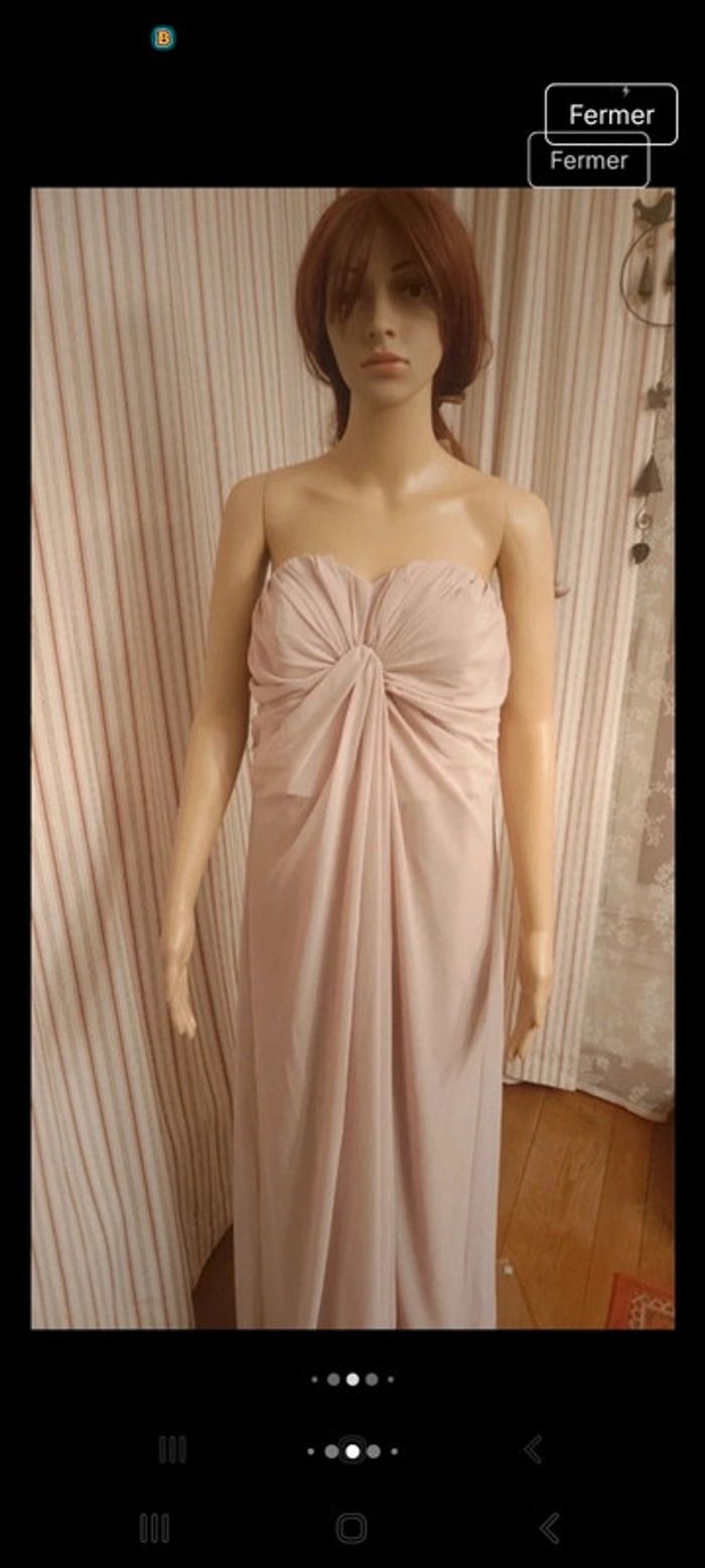 Magnifique Robe de soirée rose H&M eur48 neuve - photo numéro 5