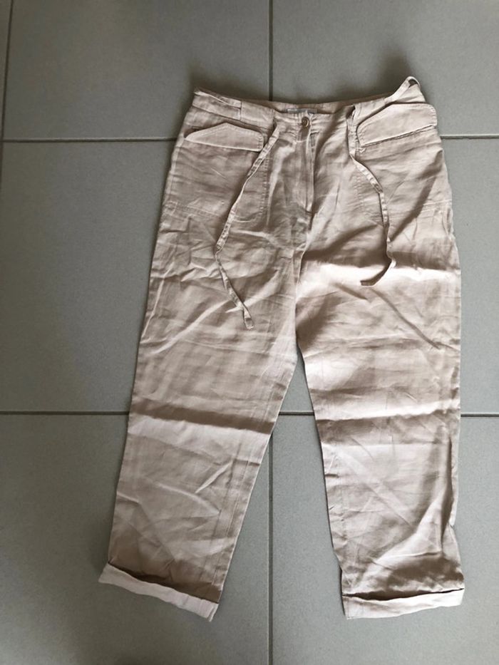 Pantacourt en lin gerard Darel 40