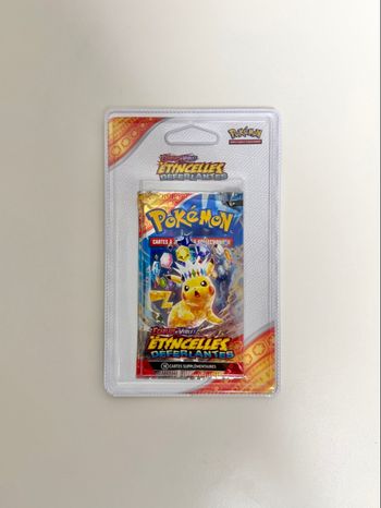 Blister Pokémon étincelles déferlantes avec opercule illustration Pikachu 