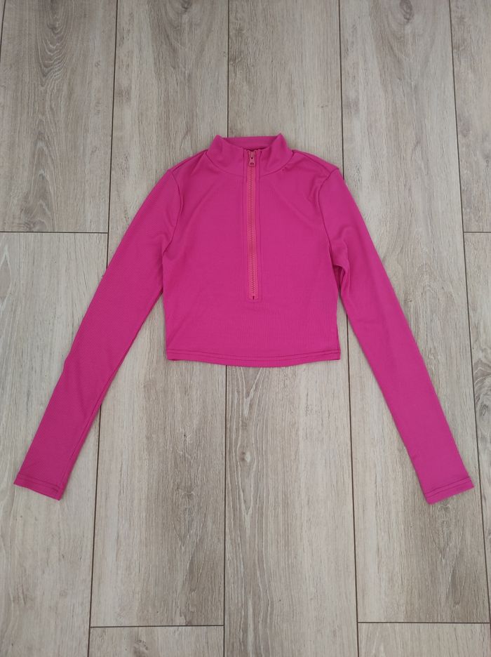 Top court  zippé Shein rose