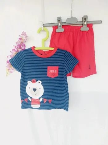 Ensemble 2 pièces short et Tee-shirts  18 mois