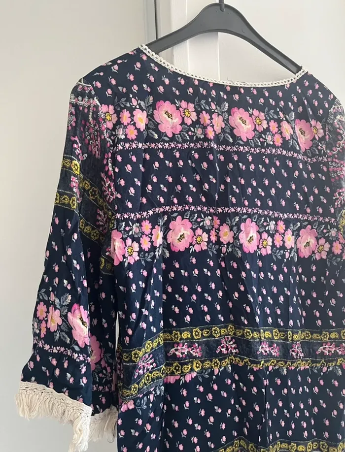 Robe légère manches courtes multicolore T40/42 très bon état - photo numéro 7