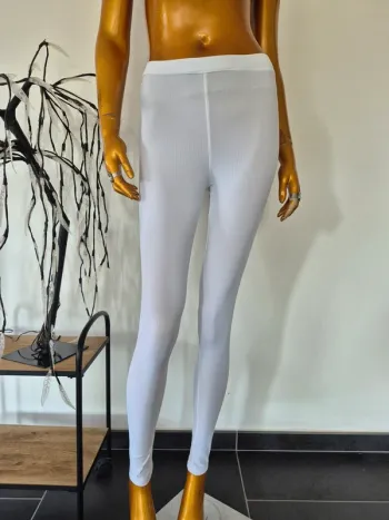 Legging Long Blanc Femme Taille XL/42