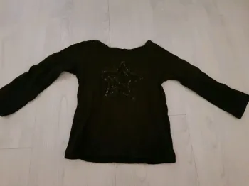 T-shirt manches longues noir, 3 ans