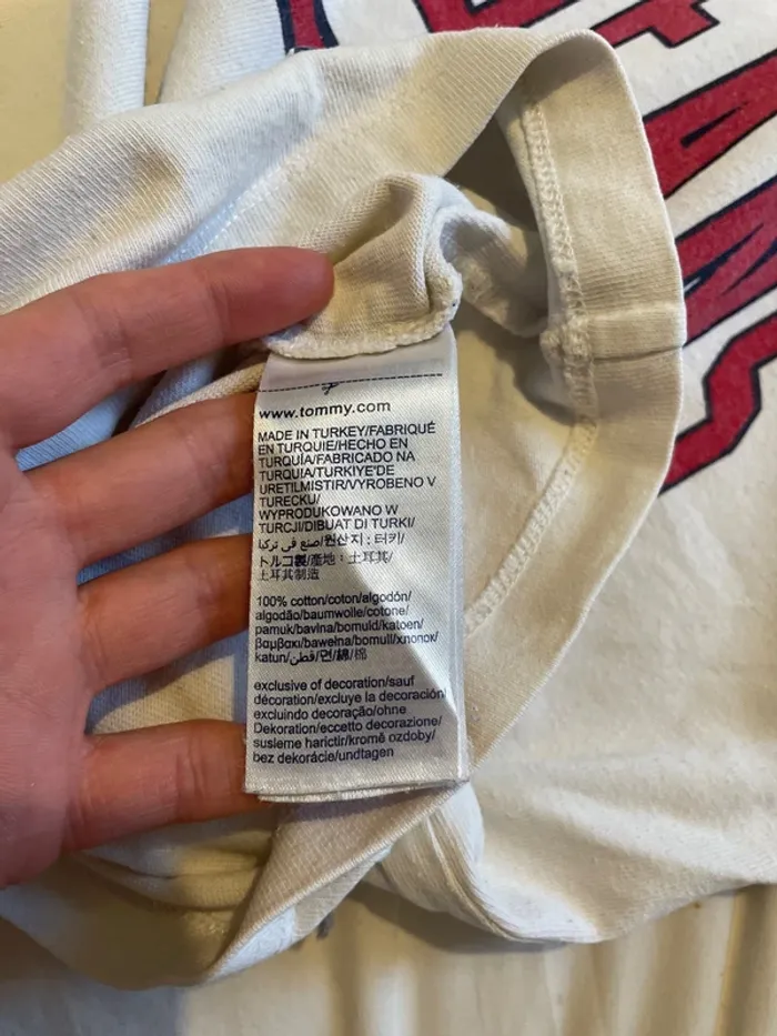 Tee-shirt oversize blanc Tommy Hilfiger unisexe - photo numéro 4