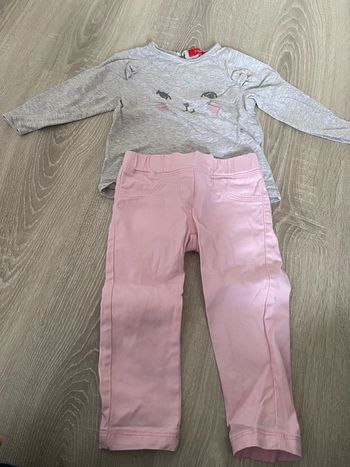 Ensemble pantalon Jegging t shirt manche longue bebe fille 18 mois
