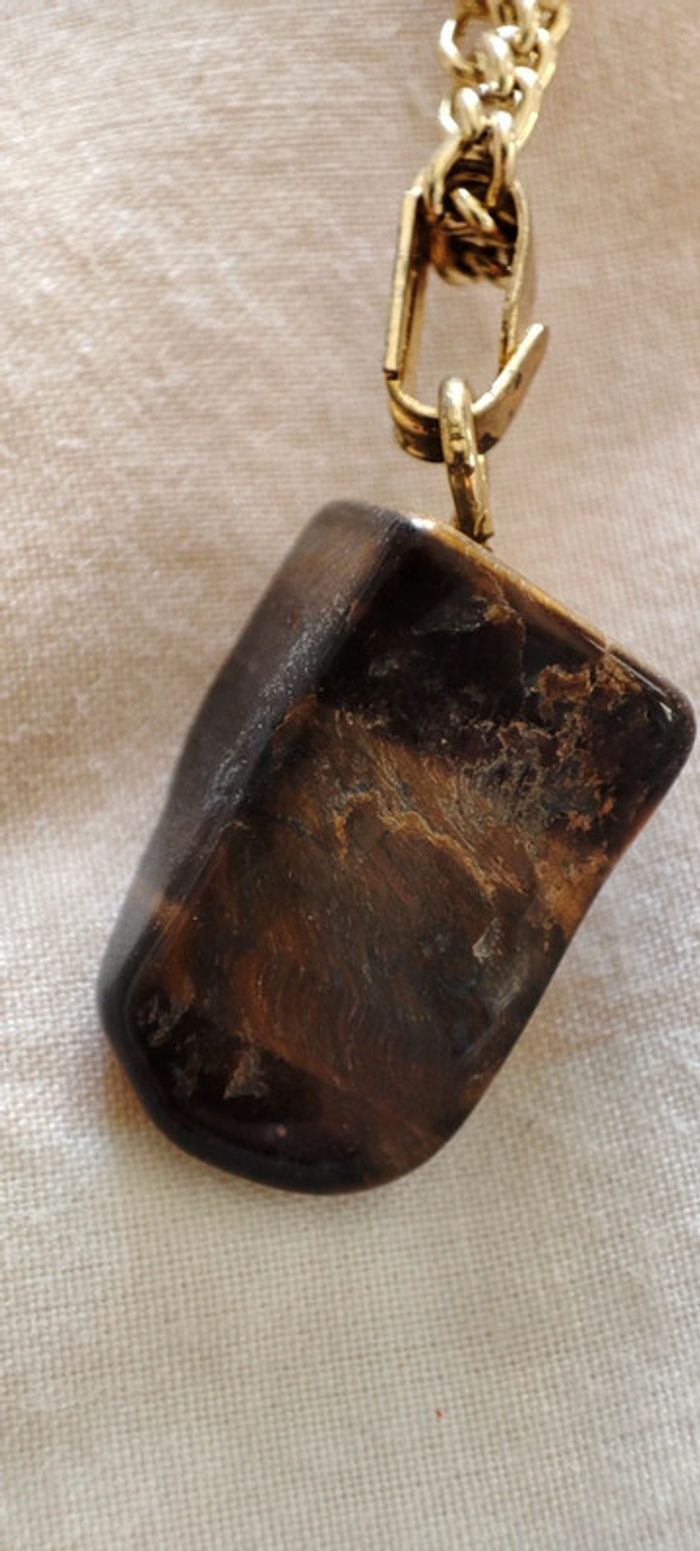 Collier pierre oeil de tigre - photo numéro 5