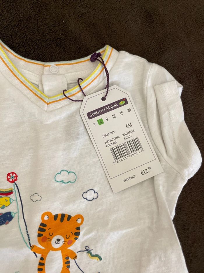 Lot de deux t-shirts neufs 6 mois Sergent Major - photo numéro 3