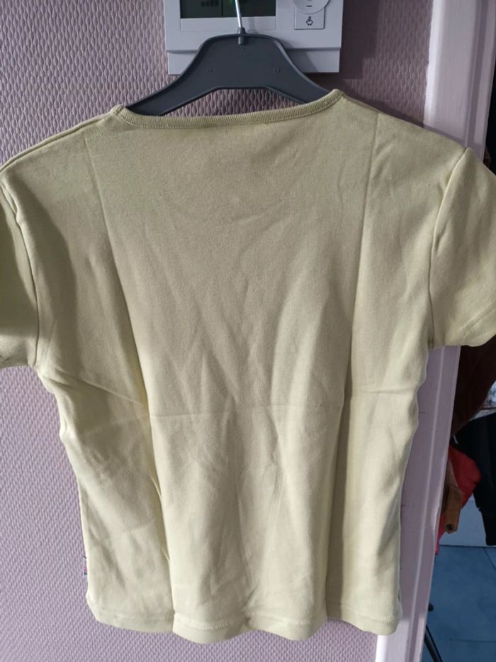 T-shirt vert d eau tline coton taille m - photo numéro 2