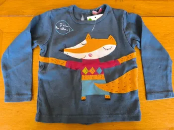 310825 tee-shirt ML vert garçon 3 ans DPAM "j'aime les calins"