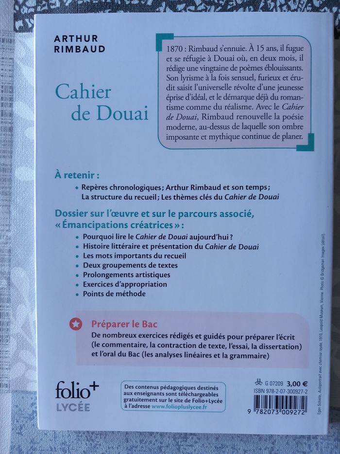 Arthur Rimbaud Cahier de Douai - photo numéro 2