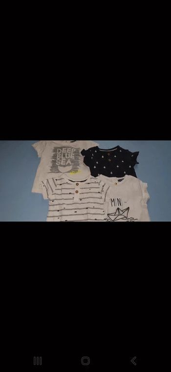 Lot de t-shirts MC 1 mois