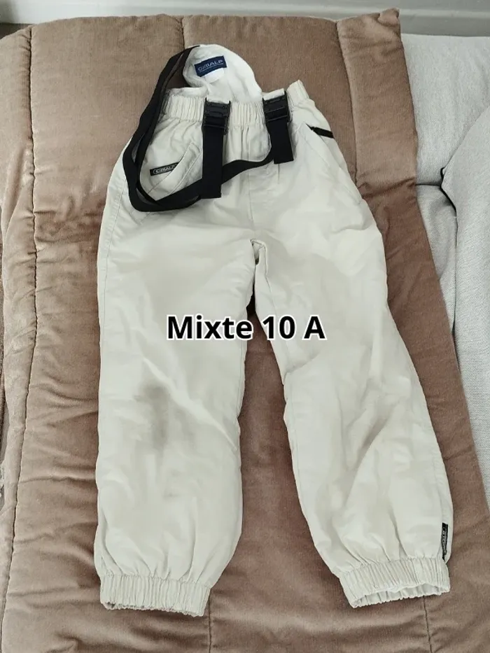 salopette de Ski Cimalp blanc cassé unisex 10 ans