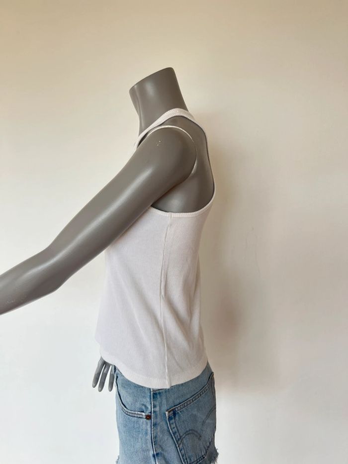 Ay the label top côtelé Billie blanc taille S - photo numéro 3