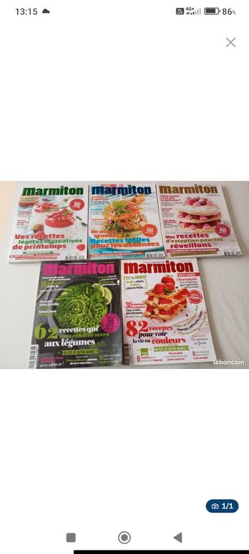 Vend lot de recette marmiton 