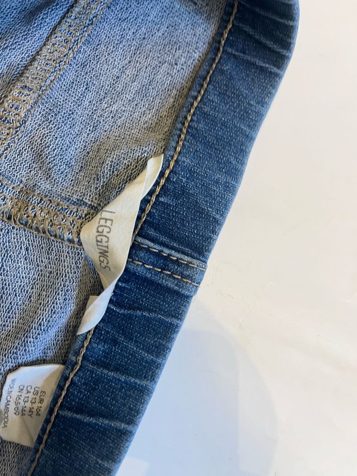 Jegging / leggings en jean bleu 13-14 ans h&m kids - photo numéro 4