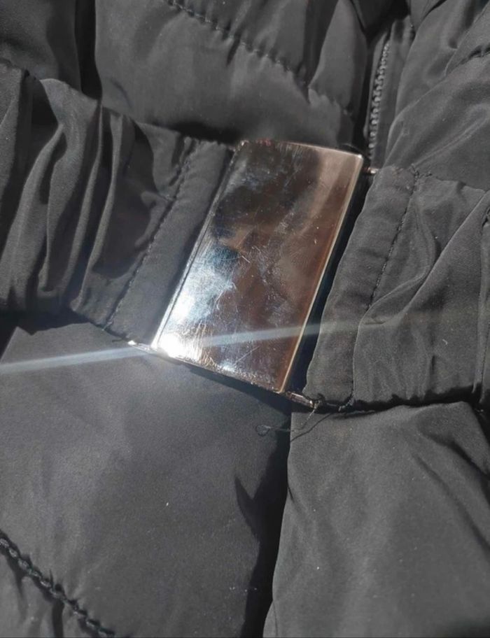 Manteau noir ceinture T38 TBE ❄️ - photo numéro 4