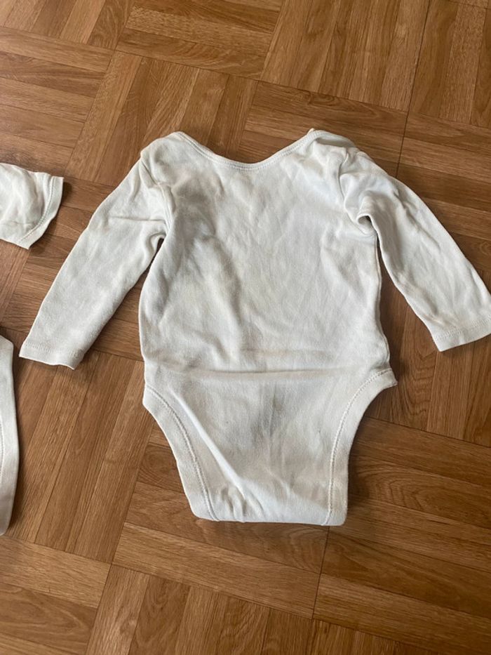 Lot de 2 body à manches longues blanc taille 9/12 mois Primark - photo numéro 7