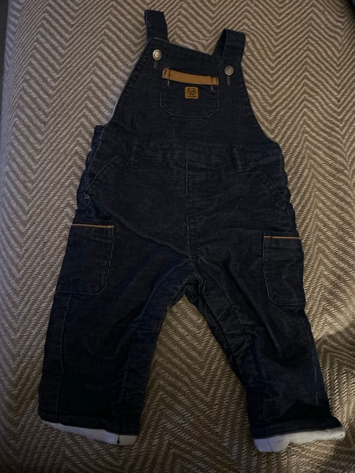 Salopette velours Obaibi 6 mois