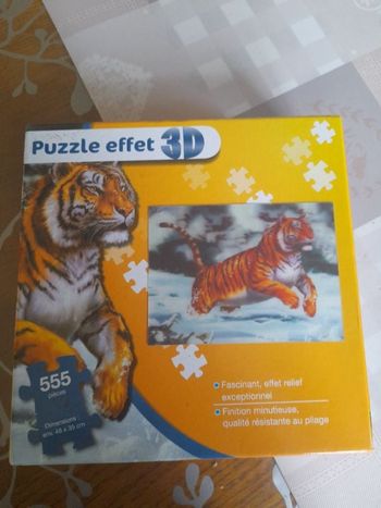 Puzzle "tigre" effet 3D, NEUF