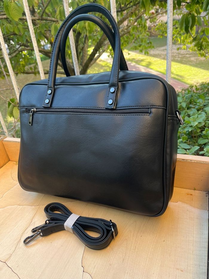 Sac business en pu noir pratique et élégant neuf jamais utilisé - photo numéro 10