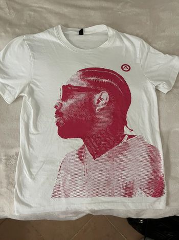 t-shirt rose/blanc