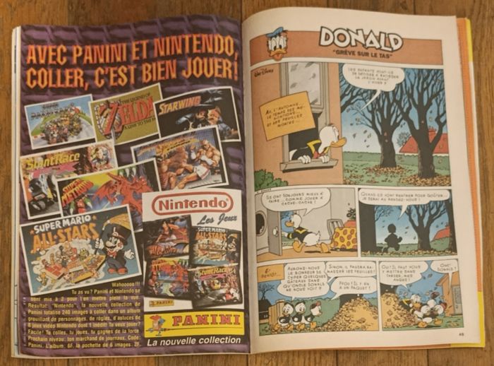 Rare ancien journal de Mickey avec 10 vignettes nintendo N°2216 de 1994 vintage - photo numéro 5