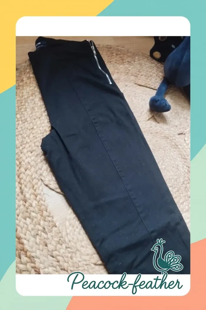 Pantalon noir taille haute 36/38 kiabi - photo numéro 3