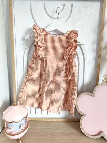Robe carreaux froufrous Kiabi 18 mois
