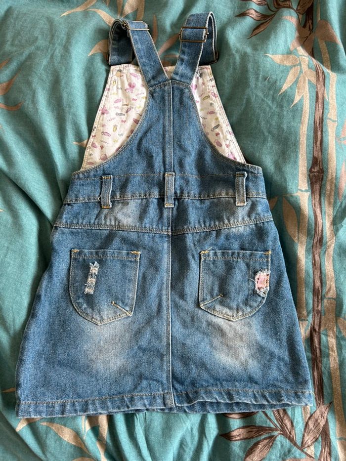 Salopette en jeans robe sequin écureuil effet usé joeshan 5 ans - photo numéro 6