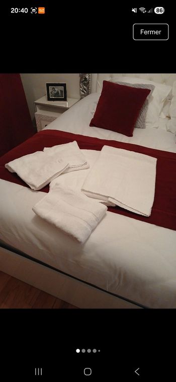 Lot 2 grandes serviettes, 2 petites serviettes 1 tapis de bain qualité hôtelière hôtelière 