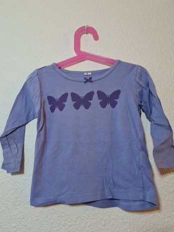 tee-shirt violet papillon