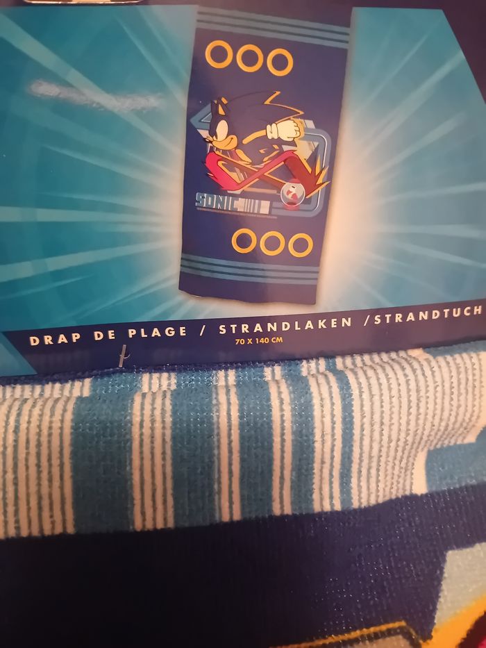 Serviette de bain/plage sonic - photo numéro 2