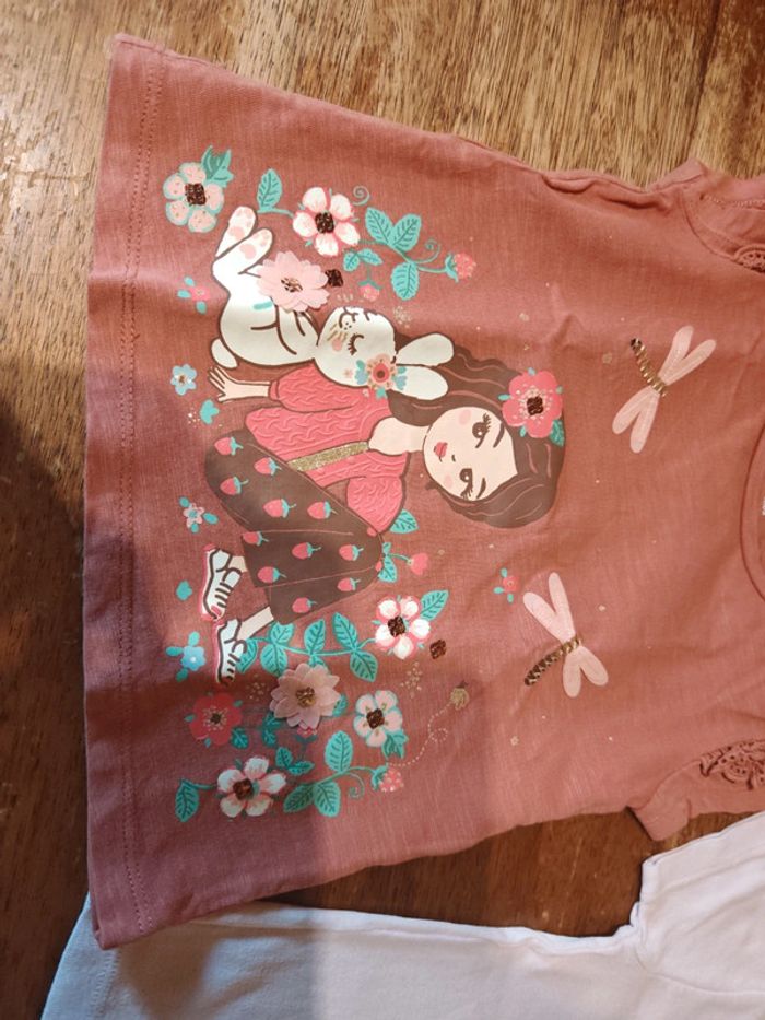 Lot de 2 t shirt fille taille 2/3 ans 92 cm - photo numéro 2