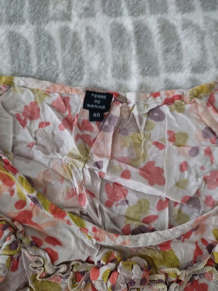 Tunique sans manches motif jaune orange Terre de marins taille 40 - photo numéro 3