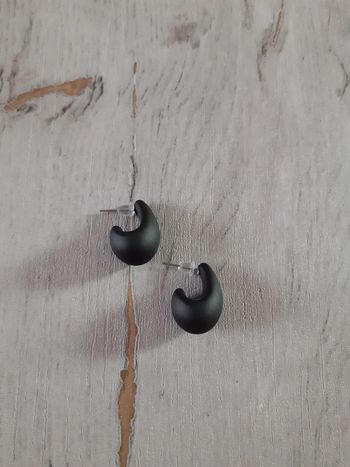 Boucles d'oreilles gouttes d'eau noires