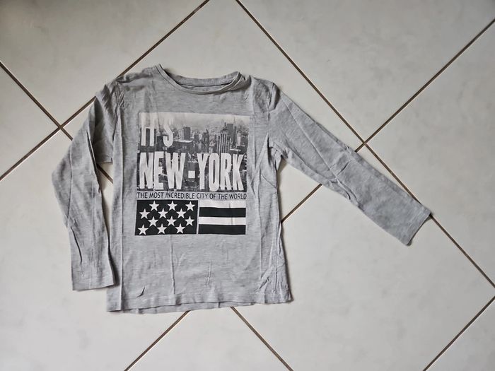 Tee shirt ml garçon 8/10 ans kiabi u20 - photo numéro 2