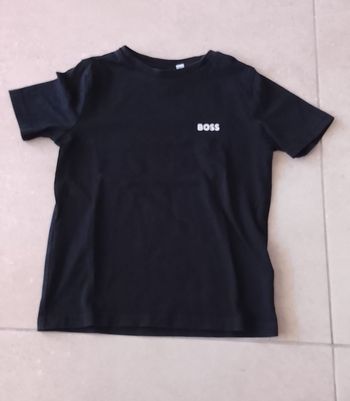 Tee shirt manches courtes noir taille 4 ans boss